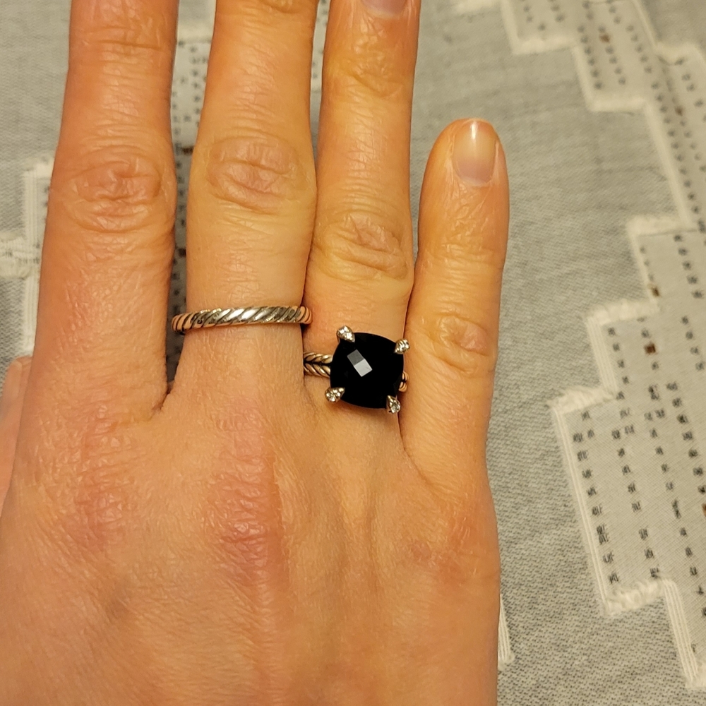 David Yurman 11mm Onyx Chatelain ring